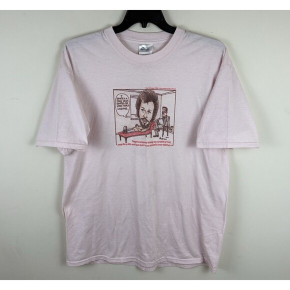 Vintage Y2K 2001 Paul Hollywood Graphic T-Shirt / Size XL / Pink - Picture 1 of 6